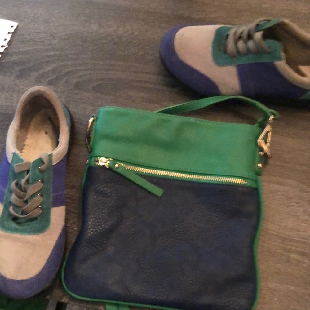 Charming Charlie purse and Norm Thompson walking shoes
